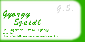 gyorgy szeidl business card