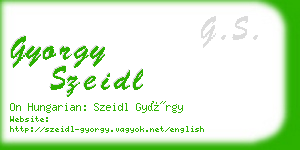 gyorgy szeidl business card